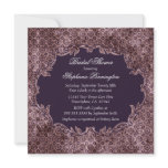 Elegant trendy purple bridal shower party invite invitations