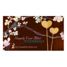 Elegant Two Hearts Wedding Planner Business Cards