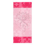 elegant two tone pink damask pattern rack card