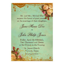 Elegant Victorian Rose Invitation