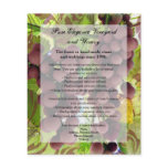 Elegant Vineyard Purple/Green Grapes Wedding