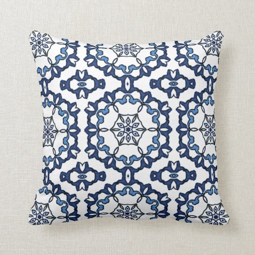 Vintage Floral Delft Blue Cushions, Vintage Floral Delft Blue Cushions