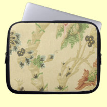 Elegant Vintage Floral Fabric (11) laptop sleeves