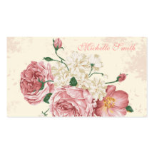 Elegant Vintage Flowers Business Cards