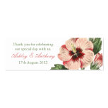 Elegant vintage hibiscus flower floral Favour Tags business cards