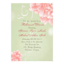 elegant vintage Peonies floral rehearsal dinner Personalized Invitations