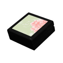 elegant vintage pink Peonies floral wedding Gift Box