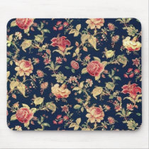 Elegant Vintage Rose Floral Mousepad