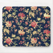 Elegant Vintage Rose Floral Mousepad