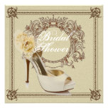 Elegant Vintage Stiletto Bridal Shower Invitation