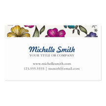 Elegant Vintage Victorian Flowers Business Card