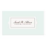 Elegant Wedding Consultant Plaque Business Card