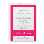Elegant Wedding Invitations Monogram Saying Pink