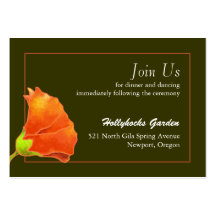 Elegant Wedding Reception Enclosure Card (3.5x2.5) Business Cards