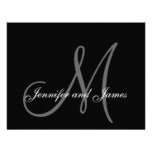 Elegant Wedding RSVP Card with Monogram Personalised Invite