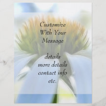 Elegant White Coneflower Custom Flyer