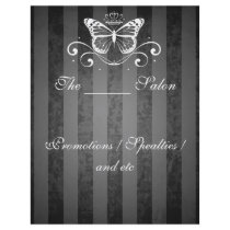 Elegant White Royal Butterfly Beverage Full Colour Flyer