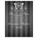 Elegant White Royal Butterfly Beverage flyers