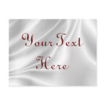 Elegant White Satin Postcards