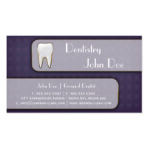 Elegant white teeth dentist dental business card