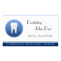 Elegant white teeth dentist dental business card
