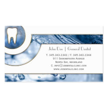Elegant white teeth dentist dental business card