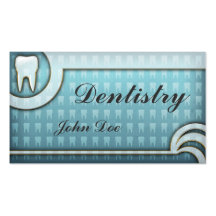 Elegant white teeth dentist dental business card