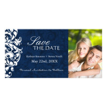 Elegant Winter wedding Save The Date Invitation Customised Photo Card
