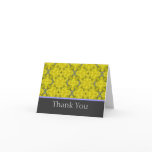 Elegant Yellow Pattern Interview Thank You Note Ca