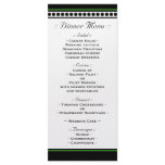 Elegantly Dotted Green Accent Reception Menu rack cards