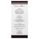 Elegantly Dotted Red Accent Reception Menu rack cards