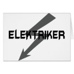 elektriker icon greeting card