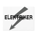 elektriker icon post card