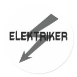 elektriker icon round sticker