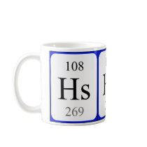 Element 108 white mug - Hassium