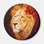 Elemental lion fridge magnets