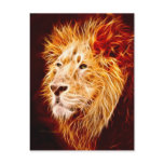 Elemental lion post card