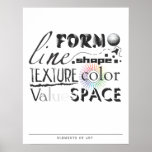 Elements of Art Poster posters