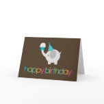 Elephant and Cupcake Birthday Greeting Cards