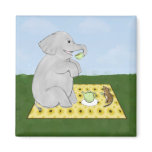 Elephant and Mouse Tea Party Magnet
