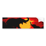 Elephant, Baby Elephant & Sunset bumper stickers