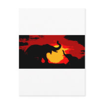 Elephant, Baby Elephant & Sunset Post Cards
