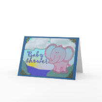 Elephant baby shower card