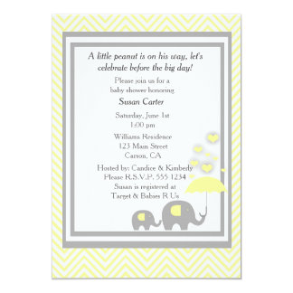 Elephant Baby Shower Invitations