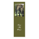 Elephant bookmark Save My Place! business cards
