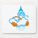 Elephant castle in the air mousepads