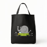Elephant Driving a Car - Grocery Tote Tote Bag