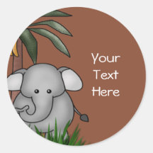 Elephant envelope Seals and Stickers