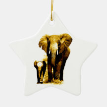 Elephant Family Christmas Ornament