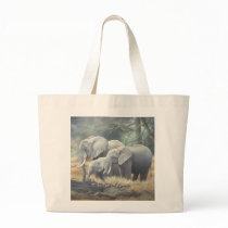 Elephant Family Tote Tote Bag